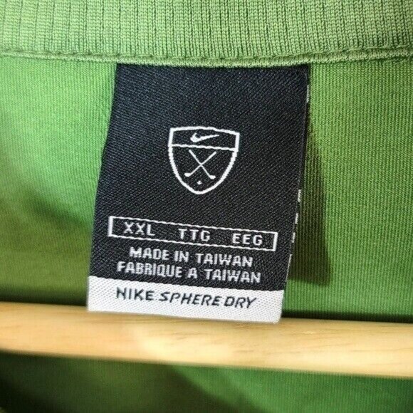 Nike Mens Sphere Dry Polo Shirt Green XXL Golf Lightweight Performance Wear - Picture 5 of 6